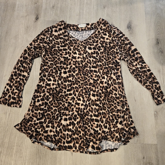 LARACE Cheetah Print Tunic Sz 5X - Picture 1 of 4